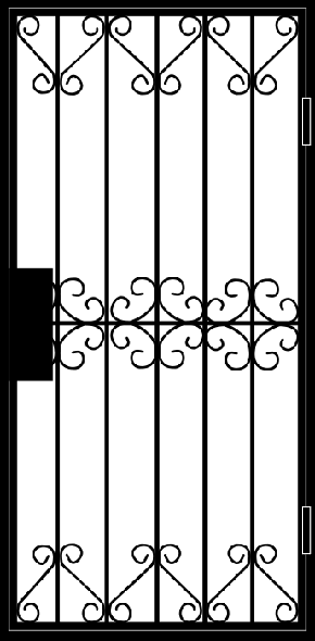 Однопольная решетчатая дверь RD-012